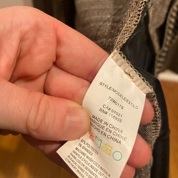 La classe Couture plaid tan and black sweater blazer S - Picture 3 of 7